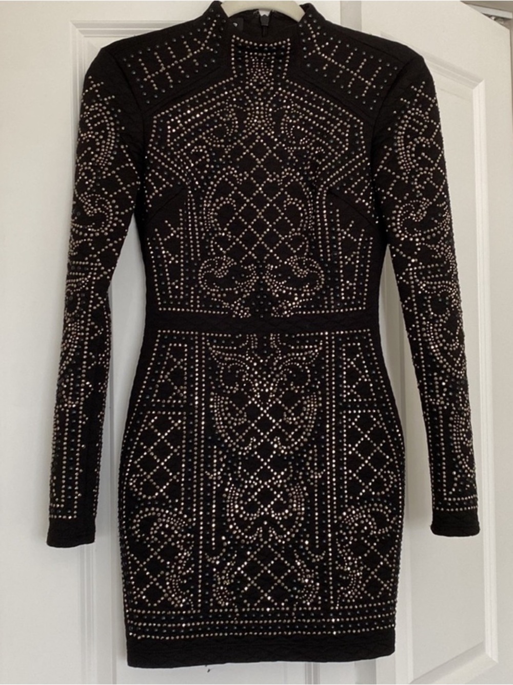 Bebe Rhinestoned Bodycon Dress